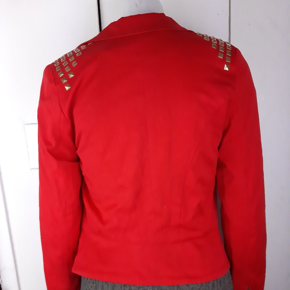 🔥 New with tags blazer jacket red with studs - Picture 6 of 14